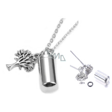 Urnen-Gedenkanhänger, Tree of Life wasserdicht, Edelstahl 10 x 28 mm Urnen-Gedenkanhänger, Tree of Life wasserdicht, Edelstahl 10 x 28 mm