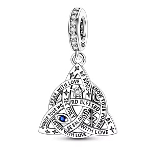 Charm Dreifachknoten – Liebe, Freundlichkeit und innere Stärke | Anhänger für Armband, Symbol