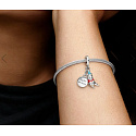 Sterling Silber 925 Disney Winnie the Pooh - Geburtstag Winnie the Pooh, 2in1 Geburtstag Anhänger Armband