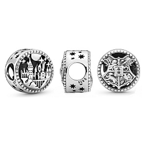 Sterling Silber 925 Harry Potter - Hogwarts Schule für Hexerei und Zauberei, Armband Perle