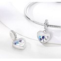 Charms Sterling Silber 925 Himmlisches Herz, Liebesarmband Anhänger