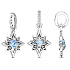 Charms Sterling Silber 925 Disney Cinderella, blauer Stern, Armband Anhänger