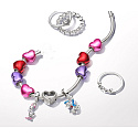 Charm Sterling Silber 925 Disney Gänseblümchen mit rosa Emaille, Film-Armband-Anhänger