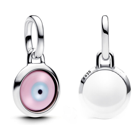 Charm Mini medailon - Zlé oko mini, přívěsek na náramek symbol