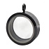 Medailon s otočným uzávěrem nerezový černá barva tloušťka 11 mm x 30 mm