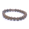 Armband aus dunklem Naturholz 8 mm / 16–17 cm, Buddha, Kraft der Natur