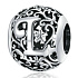 Sterling Silber 925 Magic Alphabet Buchstabe L mit Blumen, Perle für Armband