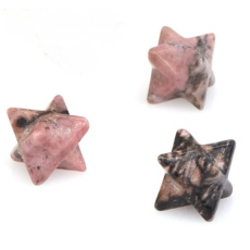 Rhodonit Merkaba Naturstein 13 mm, großer Heiler der Herzen
