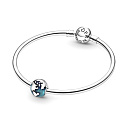 Charm Sterlingsilber 925 Planet Erde - blauer Planet überall zu Hause, also was auf der Erde? Stopper, Clip-Perle für das Armband Reisen