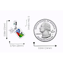 925er Sterling Silber Tarotkarte und Sternanhänger! 2in1 armband anhänger symbol