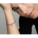 Sterling Silber 925 Sharable Charm Großmutter, Mutter und Tochter - Familie Generation Herzen 3in1, Anhänger Armband