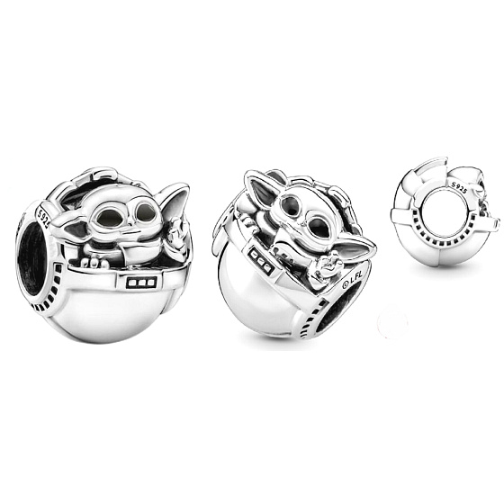 Charme Sterling Silber 925 Marvel Star Wars Grogu , Perle für Armband
