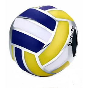 Charme Sterling Silber 925 Ich liebe Volleyball - Volleyball, Perle am Armband Sport Charme Sterling Silber 925 Ich liebe Volleyball - Volleyball, Perle am Armband Sport