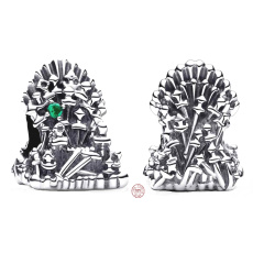 Charme Sterling Silber 925 Game of Thrones Iron Throne, Armband Perle, Film