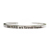 Edelstahlarmband silber mit Gravur Schwestern sind Freunde für immer, offene Manschette, 4 mm