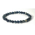 Obsidian blau Armband elastisch Naturstein, Kugel 6 mm / 16-17 cm, Rettungsstein