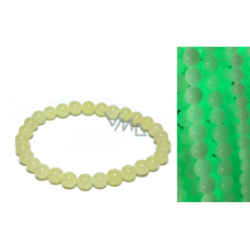 Jade Luminois Light Phosphoreszierend, gelbes Leuchten im Dunkeln, Armband elastisch Naturstein, Perle 6 mm / 16 - 17 cm Jade Luminois Light Phosphoreszierend, gelbes Leuchten im Dunkeln, Armband elastisch Naturstein, Perle 6 mm / 16 - 17 cm