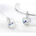 Charms Sterling Silber 925 Himmlisches Herz, Liebesarmband Anhänger