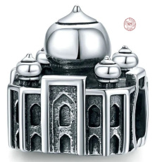 Charme Sterling Silber 925 Taj Mahal Indien, Perle auf Reise-Armband