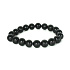 Turmalin schwarz Armband elastisch Naturstein, Kugel 10 mm / 16 - 17 cm, Wächter der guten Laune