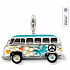 Charm Sterling Silber 925 Volkswagen Bus, Karabinerverschluss Anhänger am Reisearmband