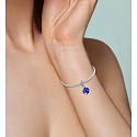 Sterling Silber 925 Universe dunkelblaue Galaxie, Stern, 2in1 Reise-Armband-Anhänger