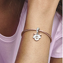 Sterling Silber 925 Disney Mickey Mouse - be yourself, 2in1 Anhänger Armband
