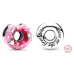 Charms Sterling Silber 925 Doughnut Charm - Donut mit Zirkonia und Emaille, Perle für Armband, Essen und Trinken