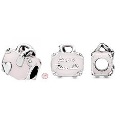 Sterling Silber 925 Reisekoffer, Reisearmband Perle