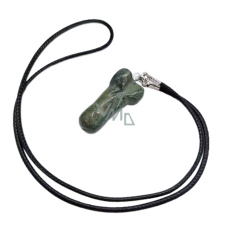 Jaspis zelený, stromový Penis amulet pro plodnost, přívěsek přírodní kámen ručně broušený 3 cm, kámen pozitivní energie Jaspis zelený, stromový Penis amulet pro plodnost, přívěsek přírodní kámen ručně broušený 3 cm, kámen pozitivní energie
