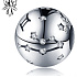 Sterling Silber 925 Tierkreiszeichen Zwillinge + Zirkonia, Perle für Armband 9 mm