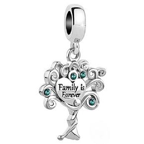 Charm Sterling Silber 925 Baum Familie ist für immer, Familienarmband-Anhänger Charm Sterling Silber 925 Baum Familie ist für immer, Familienarmband-Anhänger