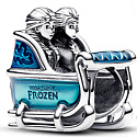 Charme Sterling Silber 925 Disney Ice Kingdom Elsa und Anna im Schlitten, Perle auf Armband Film