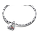 Sterling Silber 925 Disney Winnie the Pooh und Ferkel - Es kommt nicht darauf an, was wir haben, sondern wen wir haben, 2in1 Herz-Anhänger für Armband