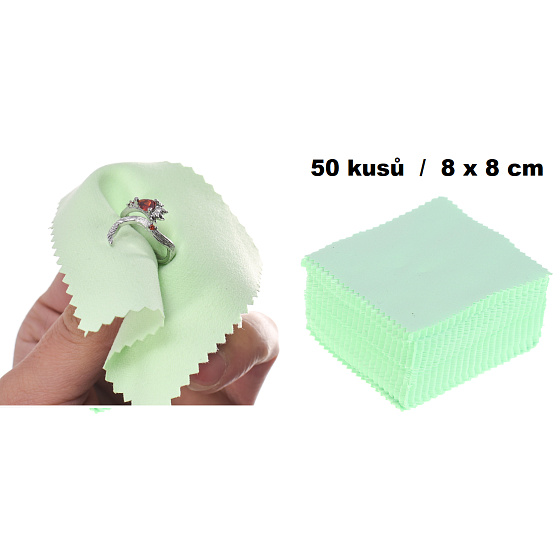 Reinigungstuch - Silbertuch grün 8 x 8 cm 50 Stück