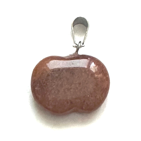 Jaspis rot Apfel der Erkenntnis Anhänger Naturstein 1,5 cm, Vollpflege Stein