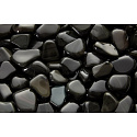 Obsidian Getrommelter Naturstein 40 - 100 g, 1 Stück, Rettungsstein