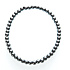 Hämatit-Armband elastischer Naturstein, Kugel 4 mm / 21 - 22 cm, für Männer, gesunder Blutstein