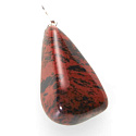 Obsidian Moka Troml Anhänger Naturstein M, ca. 3 cm, Stein des Heils