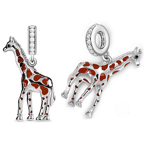 Charms Sterling Silber 925 Giraffe, Tierarmband Anhänger