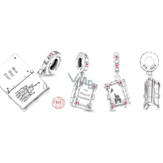 Charm Sterling Silber 925 Disney Magic Holiday Book, aufklappbares Filmarmband Charm