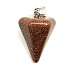 Goldstein Goldpendel Naturstein 2,2 cm, Stein des Anstoßes