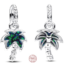 Charms Sterling Silber 925 Palme, Natur Armband Anhänger