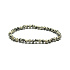 Jaspis Dalmatiner Armband elastisch Naturstein, Kugel 4 mm / 19 cm, Stein der positiven Energie