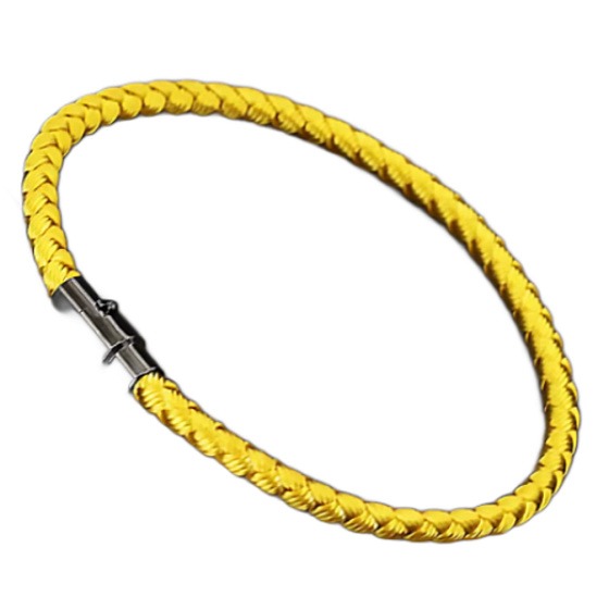Lanový Magnetický náramek – žlutý 20,5 cm x 4 mm, unisex