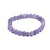 Angelit lila Armband elastisch Naturstein, Kugel 6 mm / 16 - 17 cm, Friedensstein