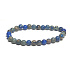 Jaspis / Regalit Imperial Meeressediment blau Armband elastisch gemischtes Mineral, Kugel 6 mm / 16 - 17 cm