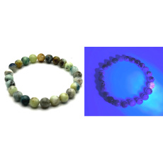 Hackmanit Armband elastisch Naturstein, Kugel 7,5 - 8 mm /16 - 17 cm, Stein innere Umwandlung