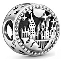 Sterling Silber 925 Harry Potter - Hogwarts Schule für Hexerei und Zauberei, Armband Perle
