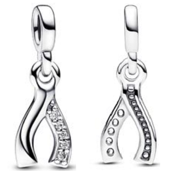 Charm Sterling Silber 925 Knochen Grußkarte - Mini Medaillon, Armband Anhänger Symbol